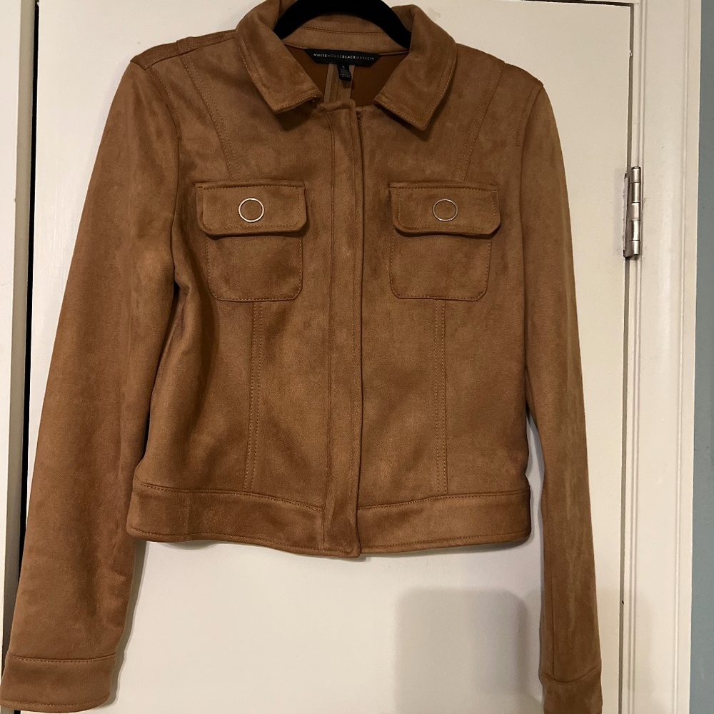 NWOT White House Black Market Faux suede jacket size S